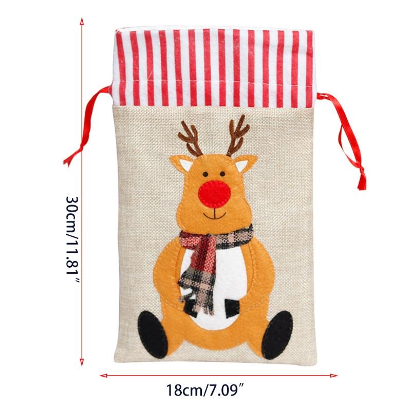Xmas Gifts Wrapping Bags Candy Bags Christmas Wrapping Bag Party Favors for Creative Photo Props Decor Holiday Supplies