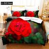 Helles Blumen Bettwäsche Set Bettbezug Set 3D Bettwäsche Digitaldruck Queen Size Bettwäsche Set Mode Design