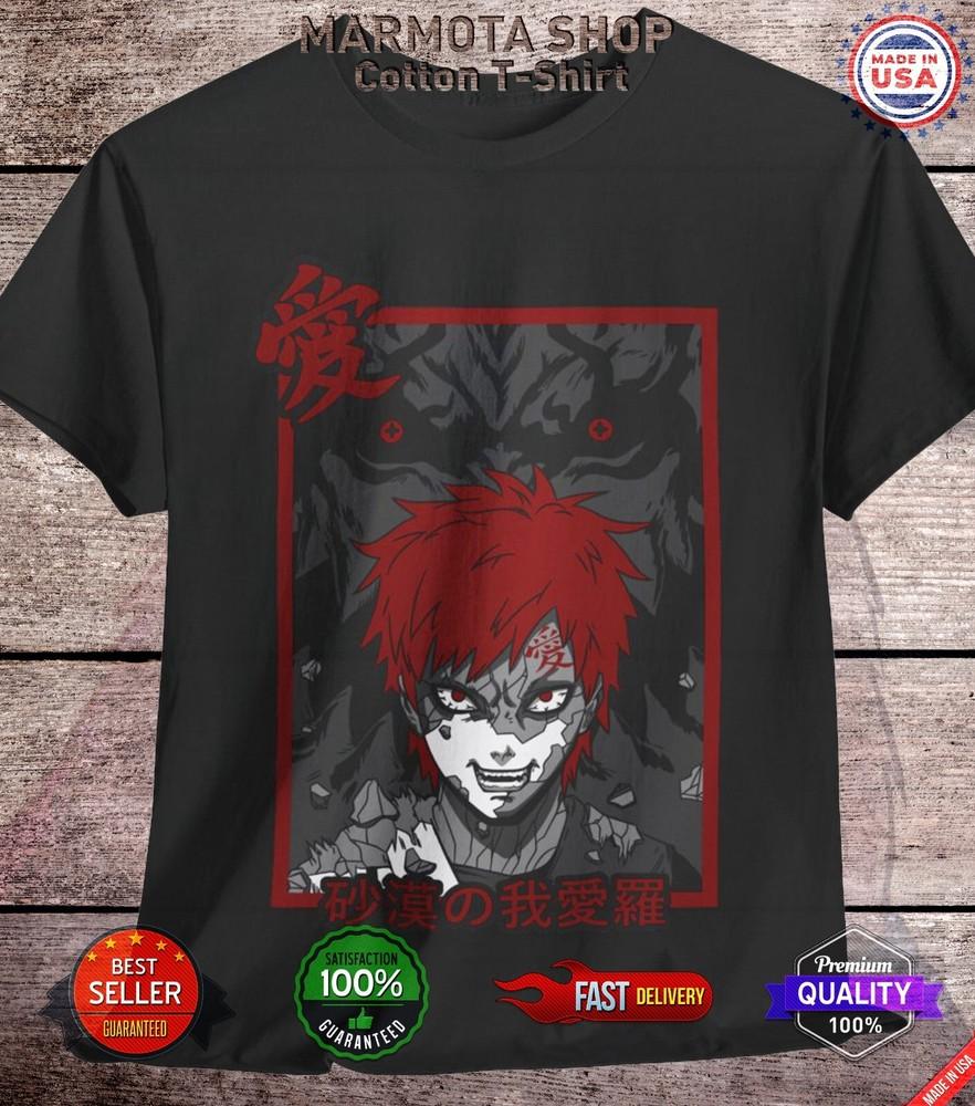 

Гаара Футболка Наруто Шиппуден Итачи Какаши Аниме Унисекс Футболка Футболка Все Размеры M