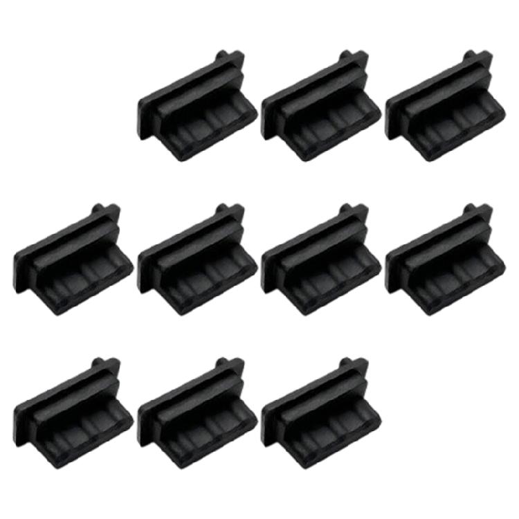 

Soft Silicone USB Cover Dustproof Protectors USB Port Cover Universally Fit Computer Laptop Port Maintenance 10pcs чёрный