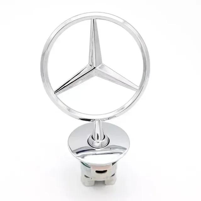Nowe Do Samochodu Mercedes Benz Emblemat Maski Silnika Przednia Maska Chromowany Znak Akcesoria Do Mercedes Benz W202 W203 W204 W208 W210 W22