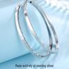 Sterling Silver Big Hoop Earrings for Women - High-End Fashion Circle Dangle Style