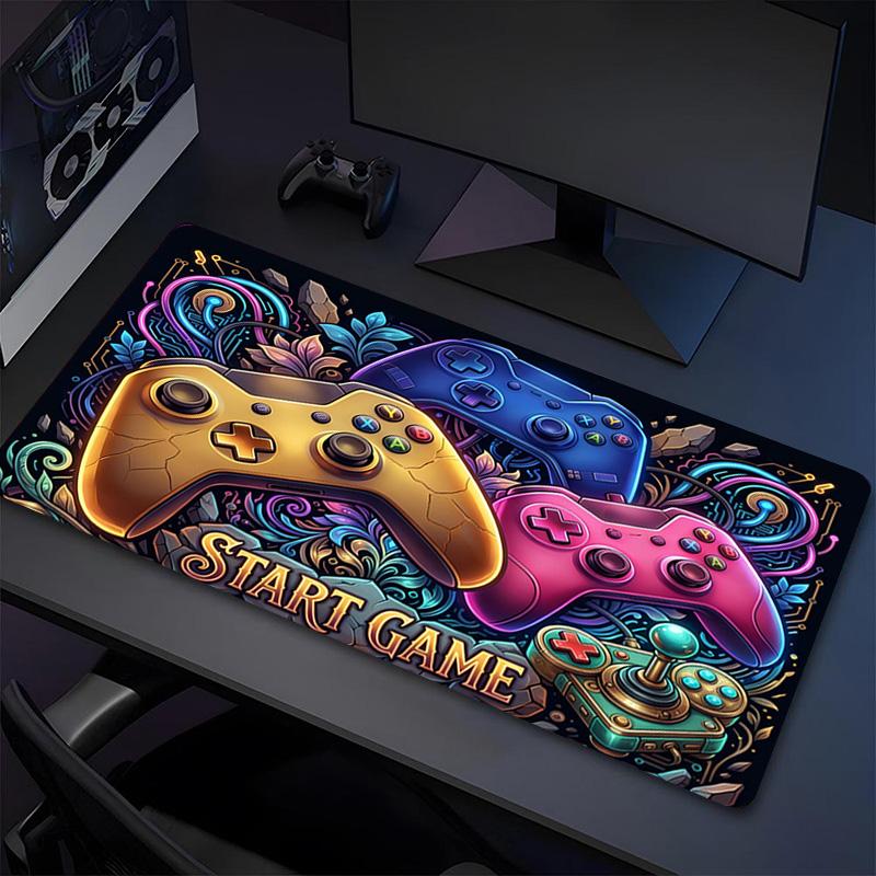 Game Start Xl Gaming Mouse Pad Nonslip Rubber Base Stitched Edge Waterproof Desk Mat For Pc Laptop Gamer Office Computer Accessories C927320