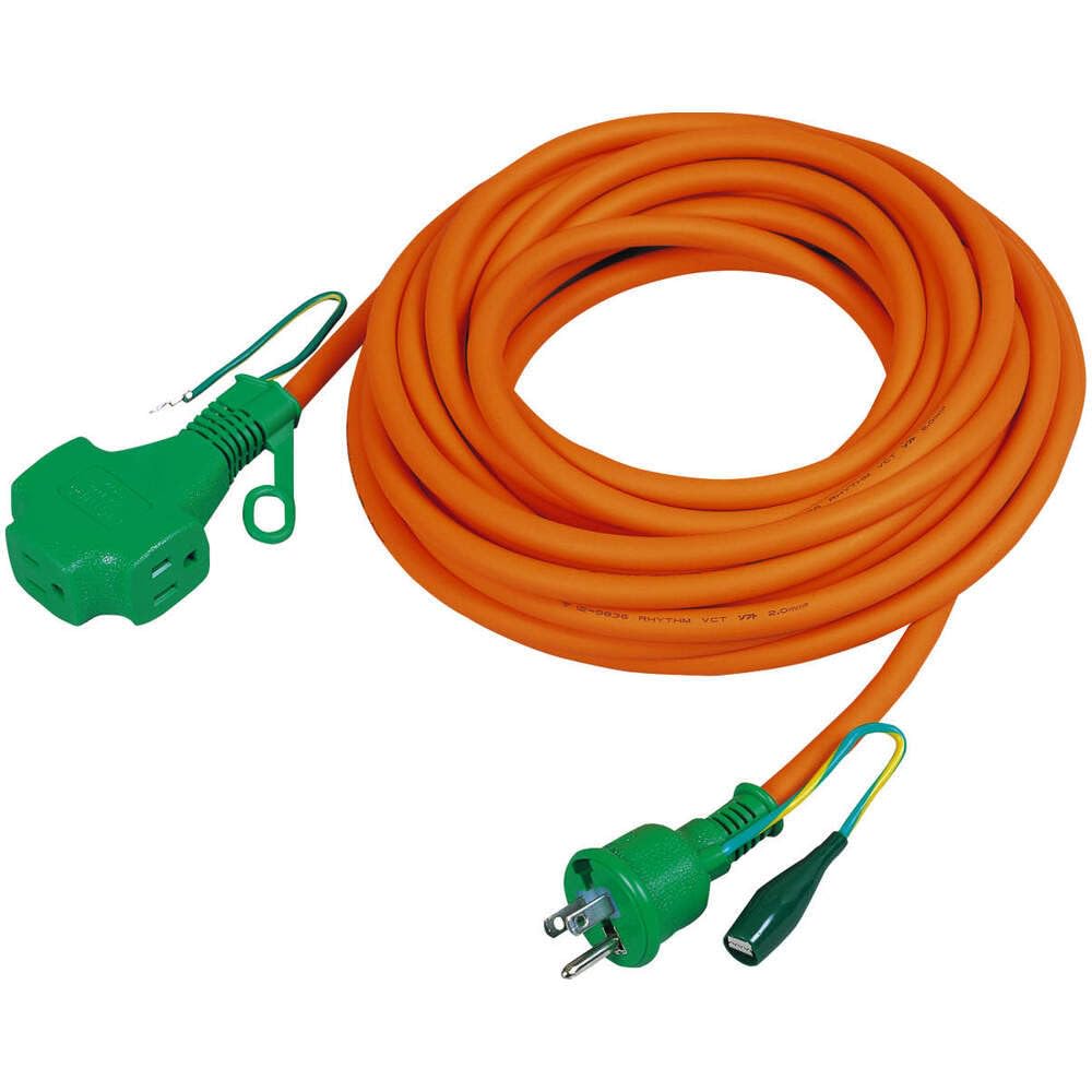 

Nichido Grounded Extension Cord, 20m, Orange, PPT20E
