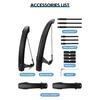 WEST BIKING Bike Fender Set 2PCS Full Coverage Bicycle Fender Quick-release Bike Front Rear Mudguard For 21c-42c Tire Bike Parts