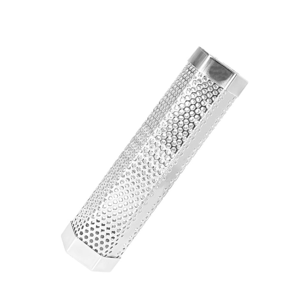 304Stainless Steel Smoke Tube Barbecue Smoke Enhancer Portable Grilling Tube Metal Texture for Smoking Experience
