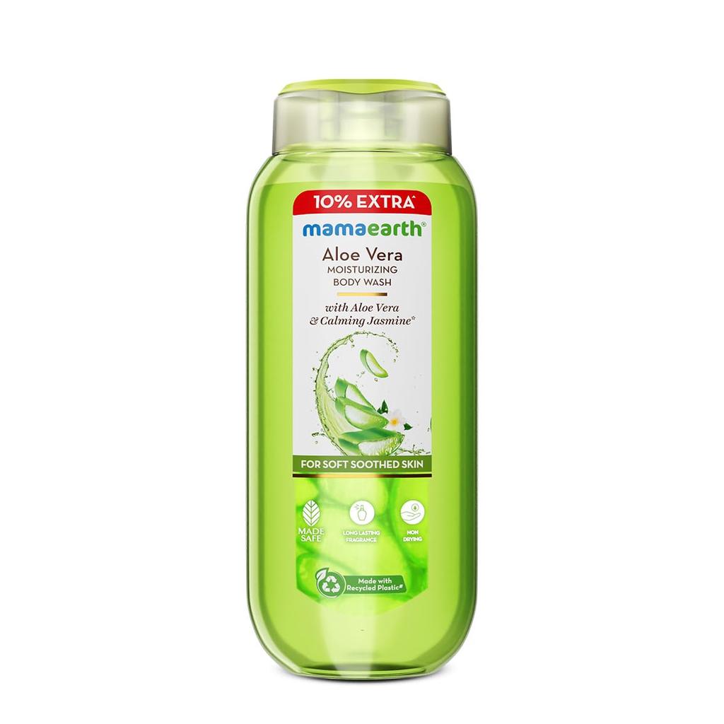 Mamaearth Aloe Vera Moisturizing Body Wash 275 Ml Pack of 1 With Calming Jasmine Fragrance For Soft Skin