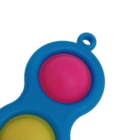 Push Bubble Toy Keychain Pendant Stress Anxiety Relief Bubble Popping Toy Bubble Squeeze Sensory Fidget Toy Party Favors
