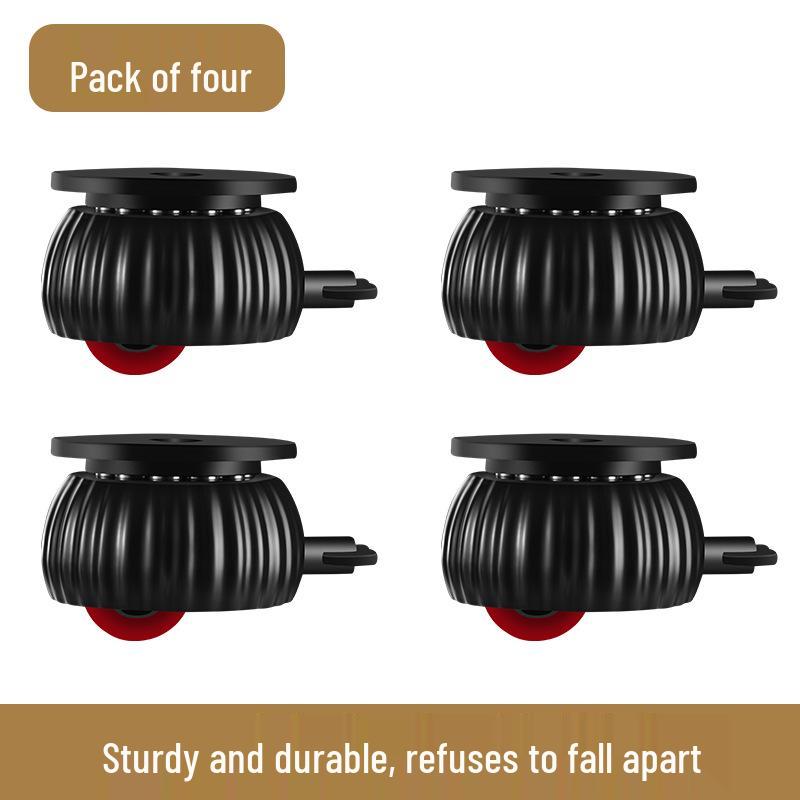 Adhesive 360° Swivel Furniture Wheel - Silent Roller for Bedside Tables