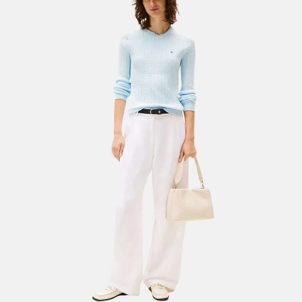 Tommy Hilfiger Round Neck Slim Fit Comfortable Soft Long Sleeve Sweater Women sweater XW04284-CYR