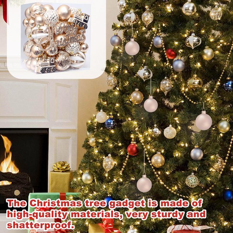 65Pcs Christmas Ball Decorations Shatterproof Balls Halloween Tree Decorations Decorative Ornaments Tree Wreath