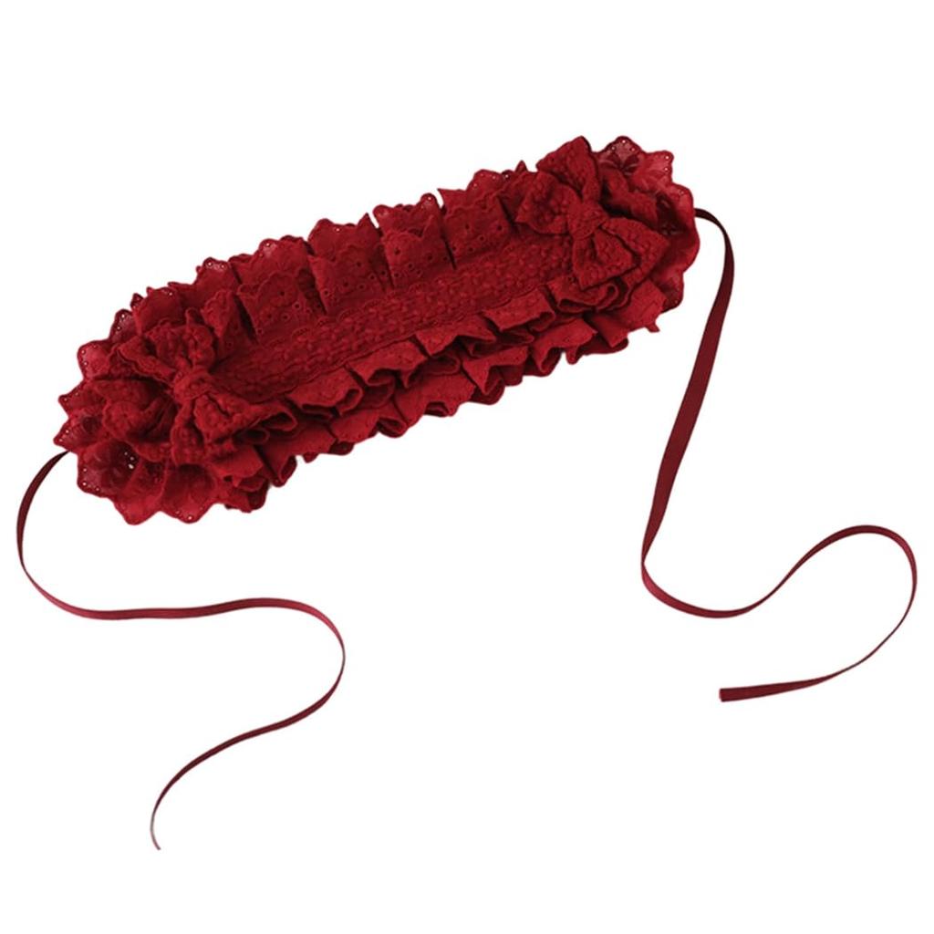 Toku and Yuu Lolita Head Dress with Lace Hair Embroidered Maid Mori with Gothic Tea Lolita Doll Bow, Ornament, Bonnet, Gothic, Hair, Girl, Ribbon,