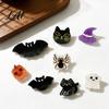 Black Cat Spider Witch Hat Accessories Halloween Cartoon Hair Clips for Women Girls Acrylic Glitter Pumpkin/Ghost/Bat/Cat Small Holiday Gifts