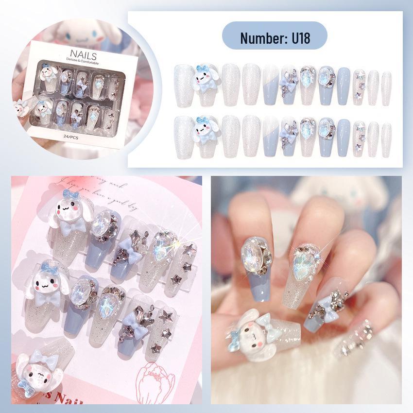 High-End Handmade Nail Art: Pure Desire Style Rhinestone Nail Stickers Collection.