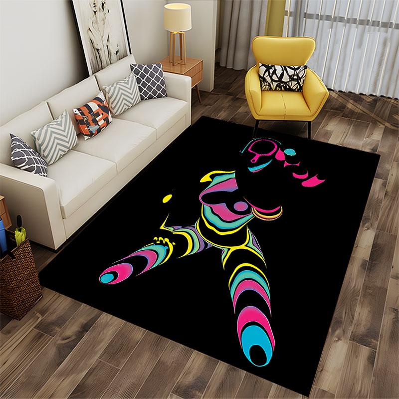 Abstract Neon Female Figure Design suitable as a non-slip mat for the living room or bedroom sofa