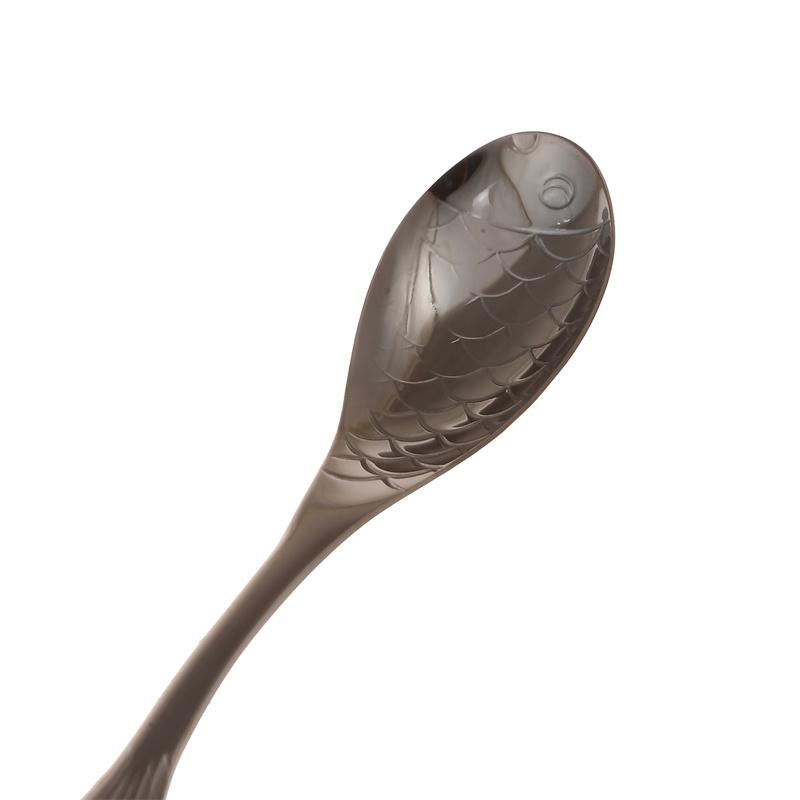 304 Stainless Steel Mermaid Spoon Cute Big Soup Spoon Shape Food Grade Cutlery