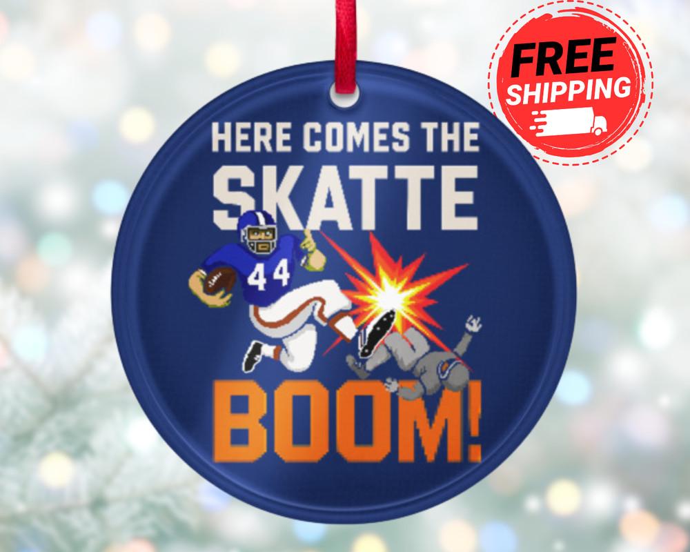 Funny Skattebo ORNAMENT SkatteBOOM Giants XMAS Cam New York Football Unisex T-Shirt XXL