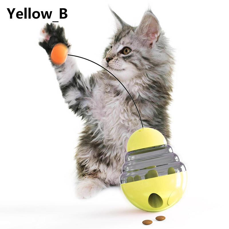 Interesting Tumbler Mint Ball Feeders Puzzle Play Cat Tracks Spinning Toy Game Cat Funny Cat Stick