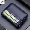 BULLCAPTAIN Leather Credit Card ID Card Holder Wallet Wallet Men Fashion Rfid Card Holder Wallet Business Card Holder Bag
