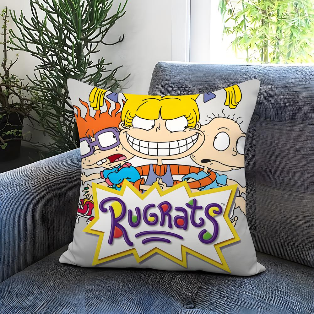 POPULAR R-RRugratsss Cushion Cover Comfortable Reversible Pillow Cover Ideal for Car Sofa Bedroom & Beyond