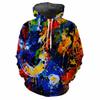 Felpa da uomo alla moda con stampa a pigmenti, abbigliamento sportivo, design casual a maniche lunghe, con cappuccio, tessuto spesso, top, felpa da uomo Harajuku da strada