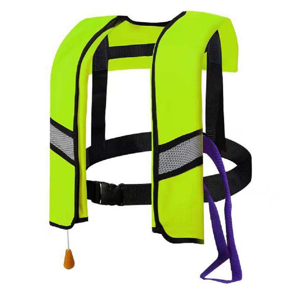 

Automatic Life Jacket Inflatable Inflatable Swim Vest Reflective Strips Swim Jacket for Swimming Fishing Outdoor Water Sports зелений