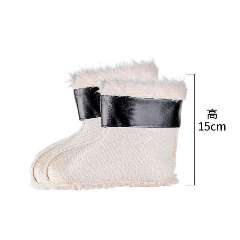 Зимние дождевые ботинки флисовая внутренняя подкладка теплая внутренняя вставка утолщенные с высоким голенищем флисовый чехол высокие резиновые сапоги хлопковый чехол внутренние плюшевые носки чехол