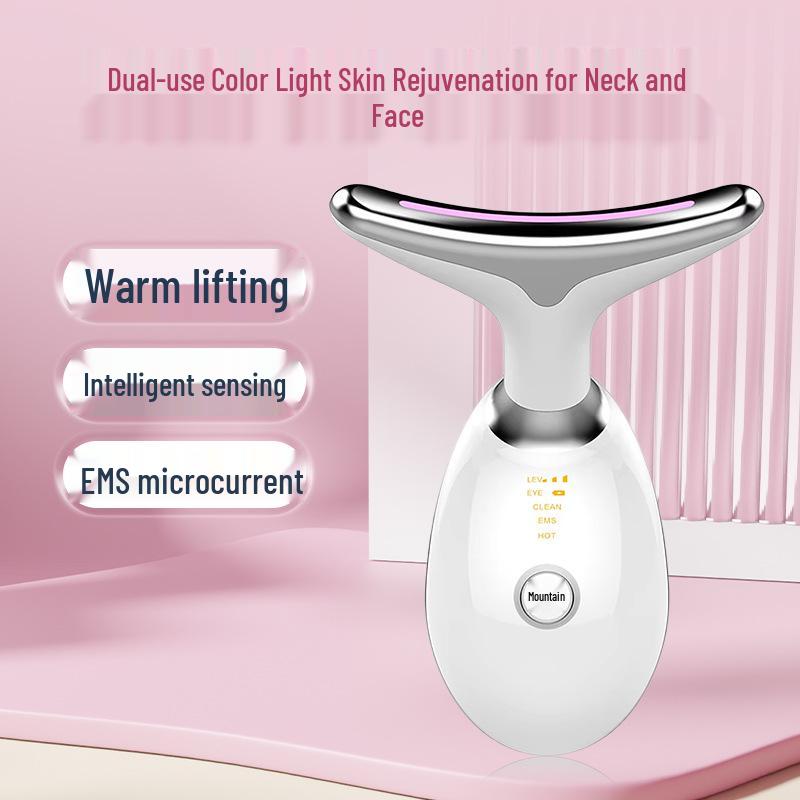 Portable Anti-Wrinkle Neck & Nasolabial Massager | Smart EMS Beauty Device