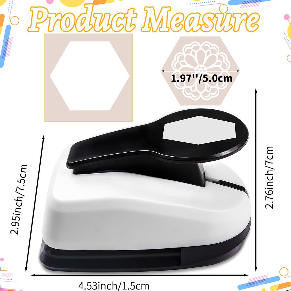 Paper cutter for crafts Hole Puncher Punches Tool Set 2 inch Square Hexagon Triangle Paper Shapes card making custom scrapbookin