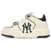 MLB Chunky Liner New York Yankees High-Top Sneakers Non-Slip Wear-Resistant Increased Height Unisex sneakers Off-White Black 3ASXLMB3N-50BKS