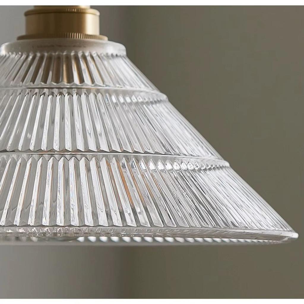 LED French glass chandelier for bedside, bar, dining room minimalist home decoration, pendant wire 1.5M