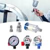 2Pcs/4Pcs Professional Oil Water Separator For Sprayer Painting Tool With Regulator Gauge Ergonomic Plastic Design