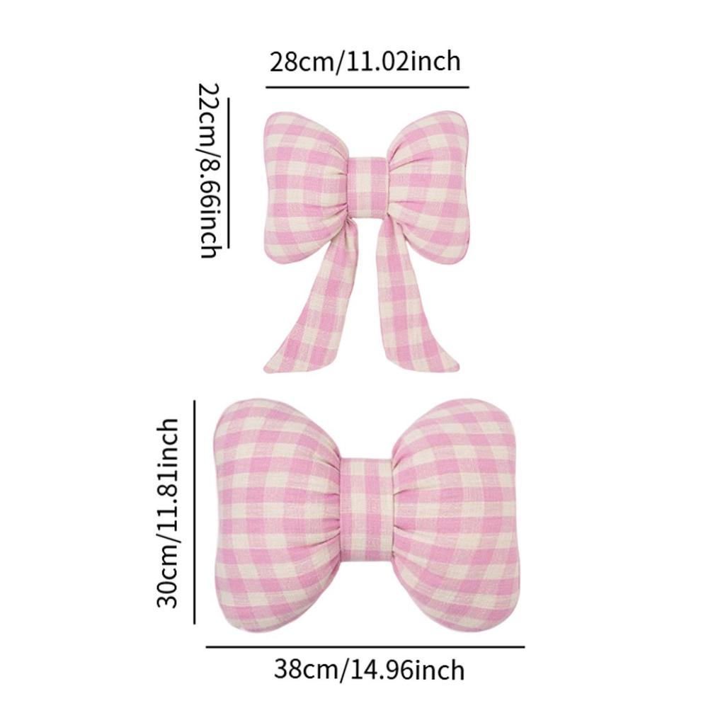 Car Neck Protection Pillow Bowknot Design Plush Headrest Breathable Support for Long Distance Driving