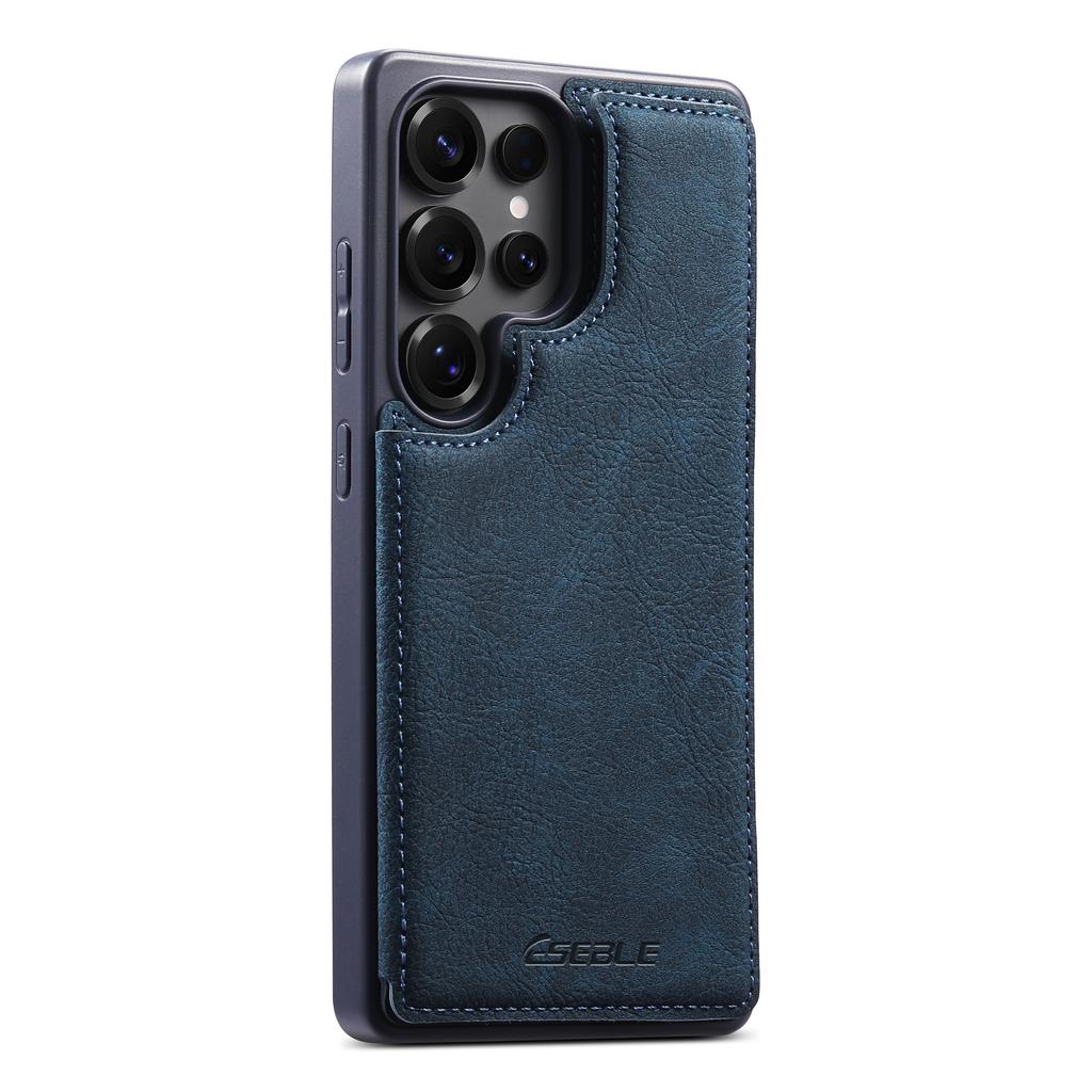 Capa de Celular de Couro Estilo Retro Slim Magnética com Slots para Cartão para Samsung Galaxy S25 S24 FE S23 S22 S21 Ultra A56 A55 A36 A35