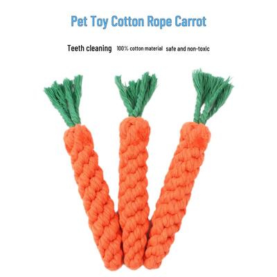 Durable Cotton Rope Carrot Toy for Small Dogs – Bite-Resistant, Self-Play Boredom Relief for Golden Retrievers