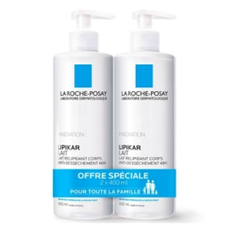 La Roche-Posay Lait Corporel Lipikar 400 ml*2 (lotion pour le corps)