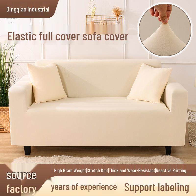 Copridivano in Maglia Elastica ad Alta Densità - Extra Spesso, Resistente all'Usura, Morbido, Per Tutte le Stagioni, Vestibilità Universale