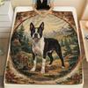 Retro Frame Puppy Kitten Print Flannel Blanket,High Quality Comfortable for All Seasons,Home Decor,Warmth and Comfort,Perfect for Christmas Gifts