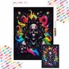 Halloween 5D Colorful Skull Diamond Painting Kit Full Drill Art Craft Home Decor Aesthetic Room Wall Decoration DIY Rhinestone Gift