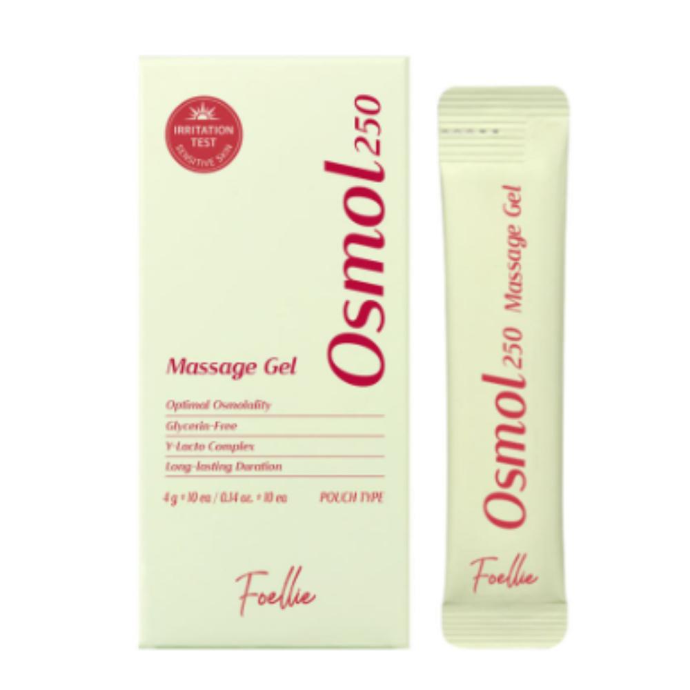 

Набір із 10 саше гелю для масажу Foellie Osmol 250 на водній основі | 4 г x 10 шт.