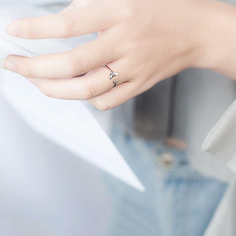 Whale Tail Silver Plated Ring Fashion Women Mermaid Tail Rings for Girls Silver Color Mermaid Tear Jewelry Femme Wholesale