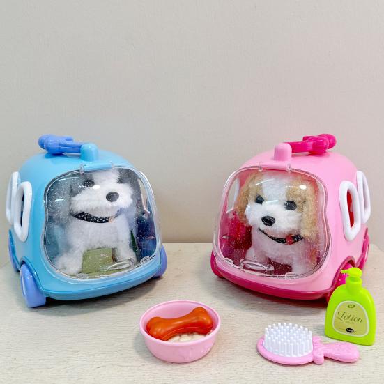 Elektronická plyšová hračka kočka přenosná klec simulace elektrická chodící skákající kotě hračka pro dětský dům na hraní a vzdělávání narozeninový dárek