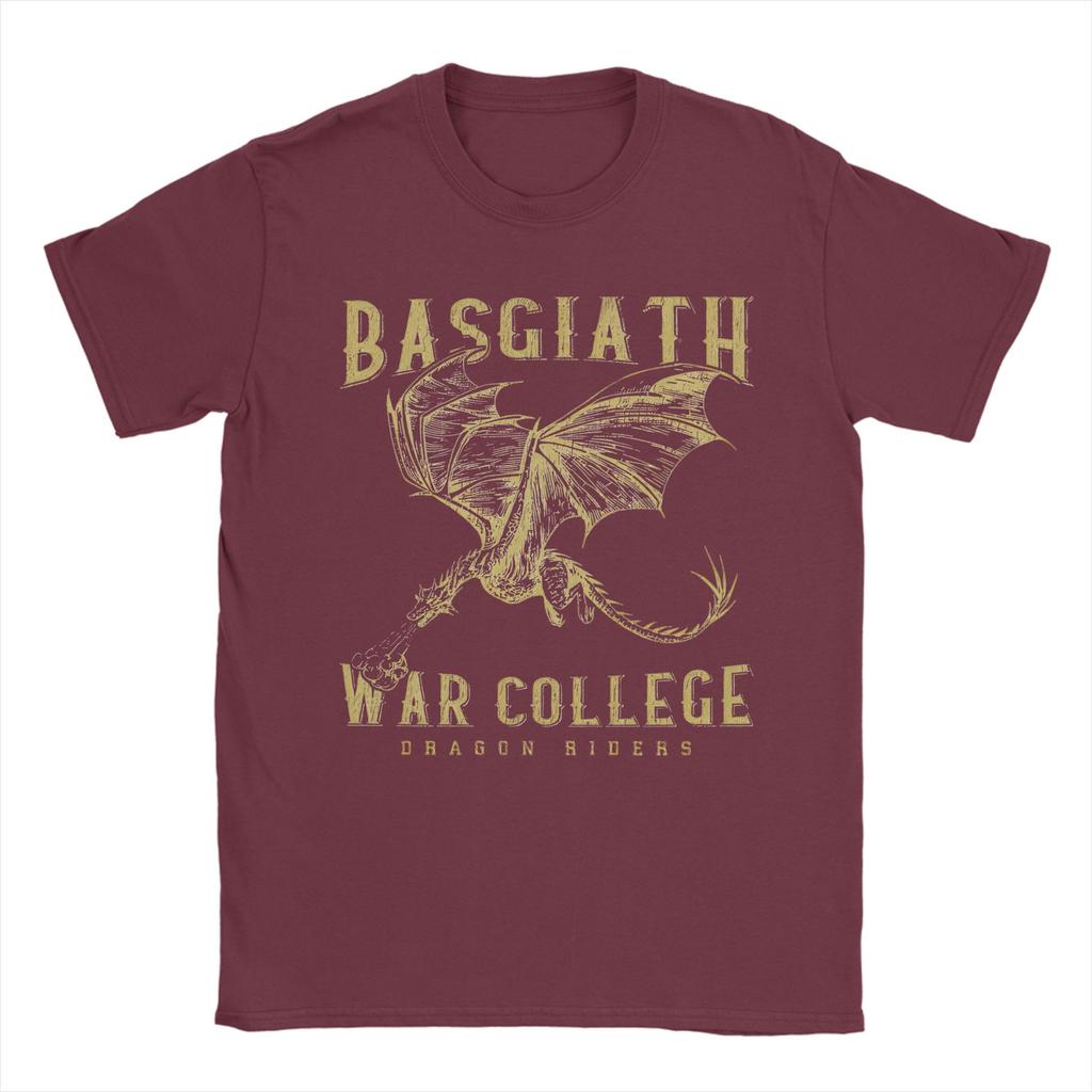 Basgiath War College Fourth Wing Dragon Rider Fantasy Bookish T Shirts Pure Cotton Novelty T-Shirt O Neck Tees Clothing Printing
