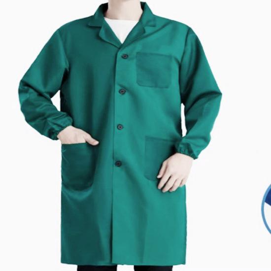 Unisex Dustproof Mechanic's Long Sleeve Work Coat - Wear & Dirt Resistant for Labor Protection