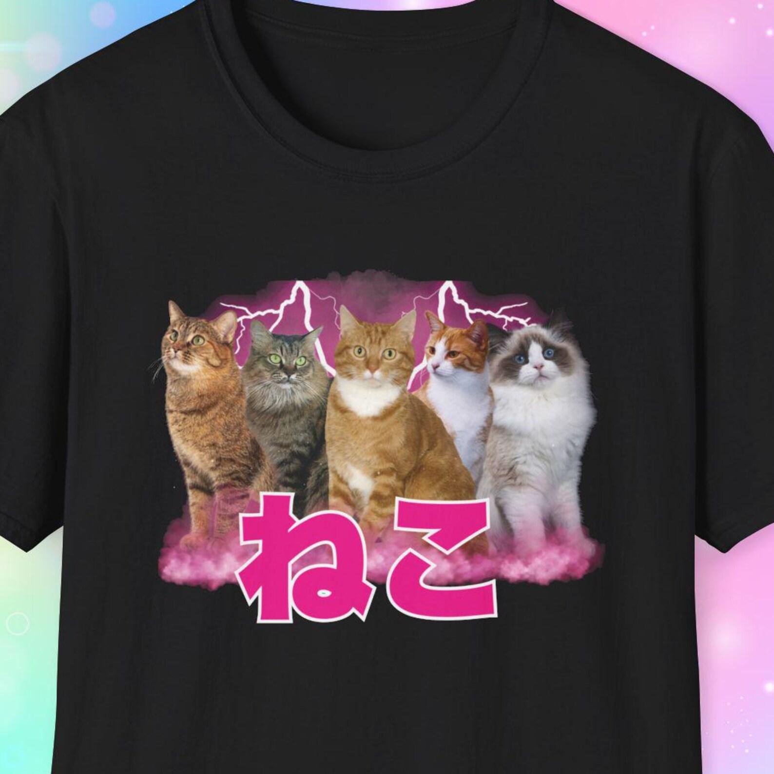 Japanese Cat Shirt, Neko Shirt, Cat Print, Anime Shirt, Japan Shirt, Anime Fan Gift, Tokyo Shirt, Cat Lover Shirt, Cute Cat Gift, Nekoma L