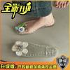 Fashion transparent crystal shoes new jelly shoes hollow single shoes women's 2025 summer casual sequins flower square head sandals