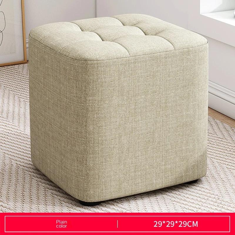 Domácí látová stolička Stolička na přezouvání bot ve vstupní hale Noha Stolička k pohovce Podnožka Obývací pokoj Malá lavice Stolek