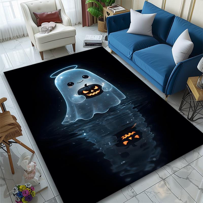 1pc Area Rug Appropriate for Office, Ghost Dog Portrait Carpet, Versatile Printed Chair Rug, Durable Home Sofa Carpet