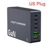 220W GaN Desktop Charger 6-Ports PD 100W USB Type C QC 3.0 Fast Charging Station for IPhone 16 Pro Tablet Macbook Samsung Laptop