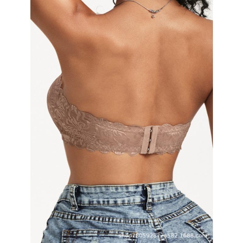 Spitzen-Trägerloser Bandeau-BH Unsichtbares Rückenfreies Bralette Für Damen